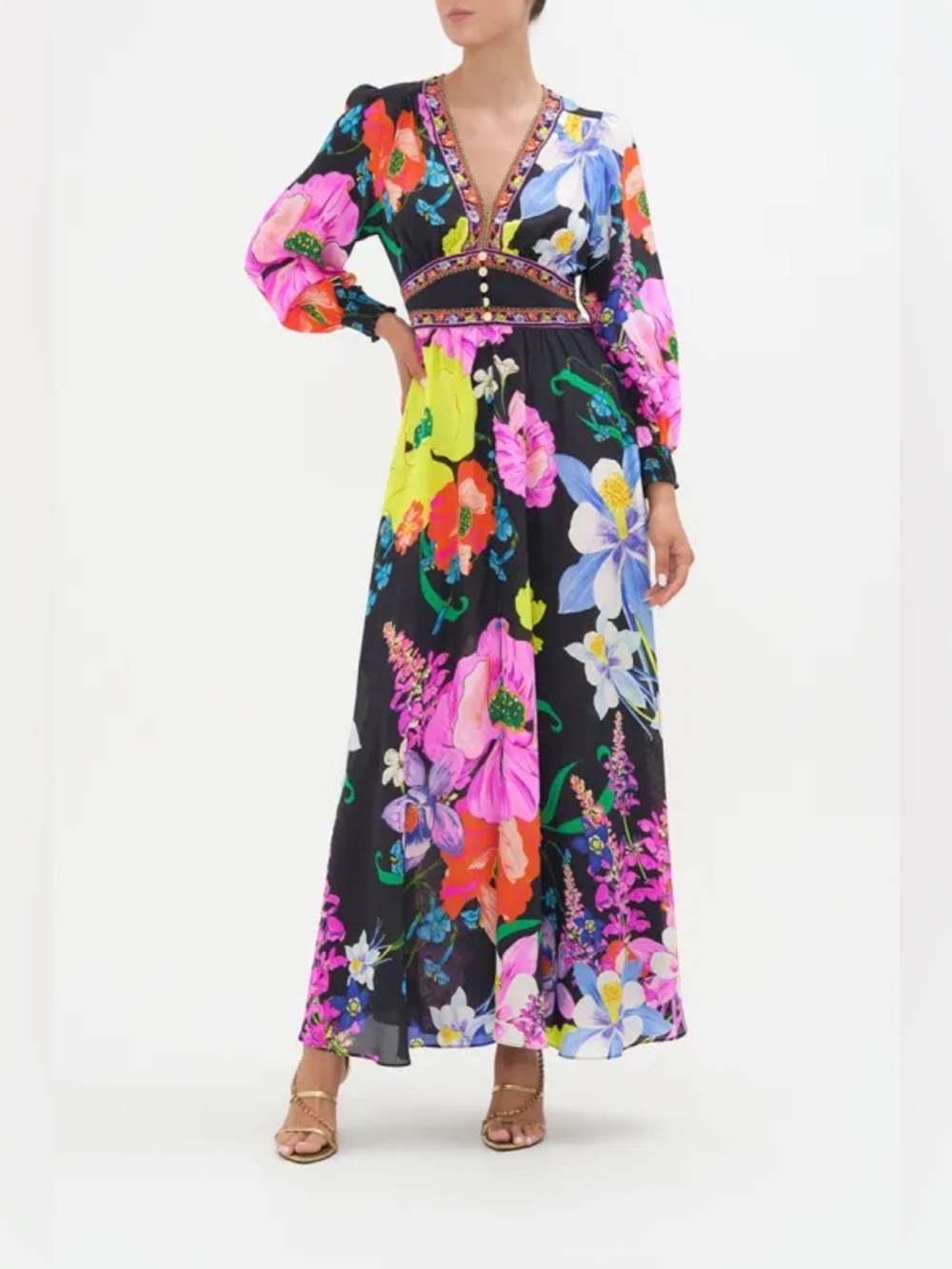 Camilla Away with the fairies silk maxi dress - Picture 6 of 7